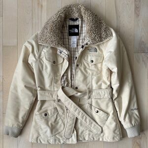 The North Face HyVent Cream Jacket with Sherpa Collar
